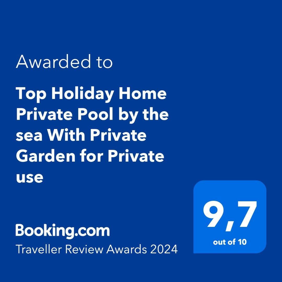 Top Holiday Home Private Pool By The Sea With Private Garden For Private Use Koroni  Ngoại thất bức ảnh